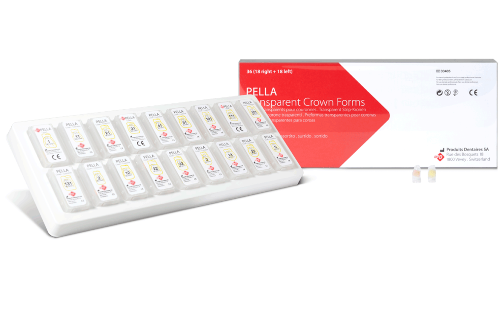Pella transparent crown forms Restoration obturation products